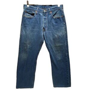 Vintage Levi’s 501XX Jeans Men's 34x31 Blue Original Button Fly Denim Hem to 26"